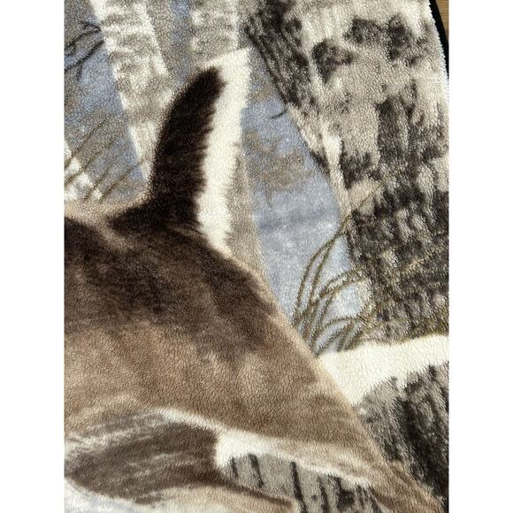 Al Agnew Winter Mountain‎ Deer Wall Art Tapestry Throw Blanket Cabincore Hunting - Picture 5 of 10